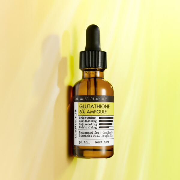 A brightening ampoule with 6% Glutathione for clear and radiant skin.